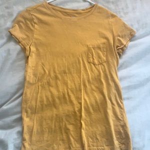 yellow pocket tee